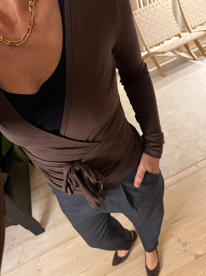 NIA JERSEY WRAP BLUSE - LifeStyle Hedensted