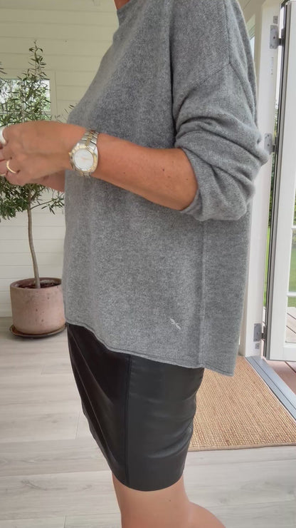 OVERSIZED PURE CASHMERE BLUSE BTF·CHP