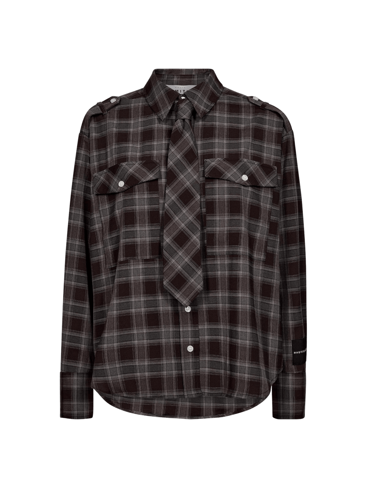ROBIN TIE CHECK SKJORTE HL (109) - LifeStyle Hedensted
