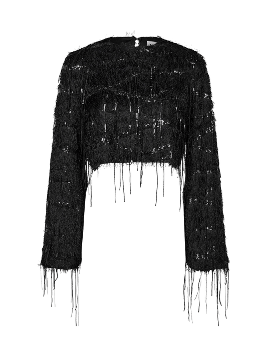 SEQUIN FRINGE BLUSE HL(87) - LifeStyle Hedensted