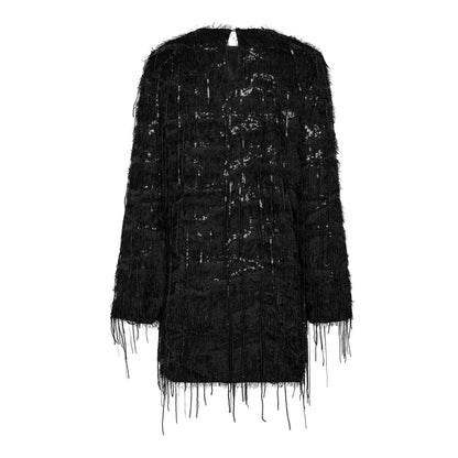 SEQUIN FRINGE MIDI DRESS (97) - LifeStyle Hedensted