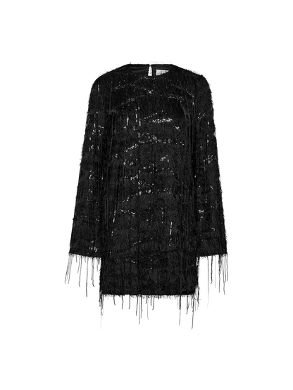 SEQUIN FRINGE MIDI DRESS (97) - LifeStyle Hedensted